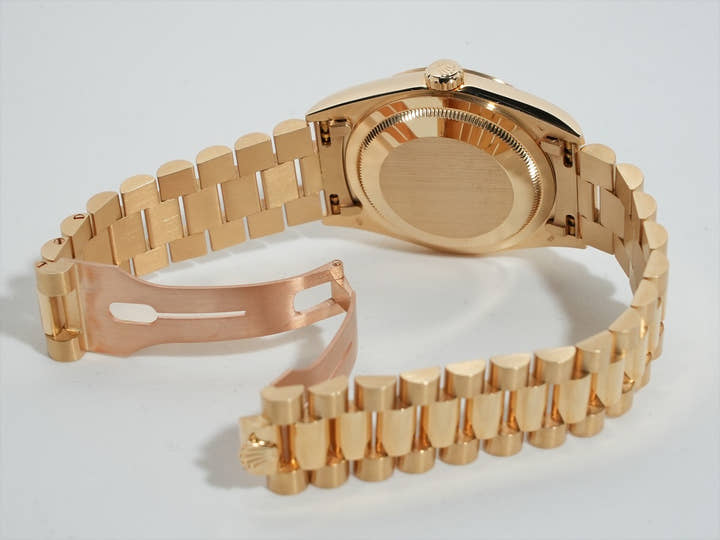 ロレックス デイデイト36 Ref.18238G イエローゴールド オニキスx10Pダイヤ文字盤