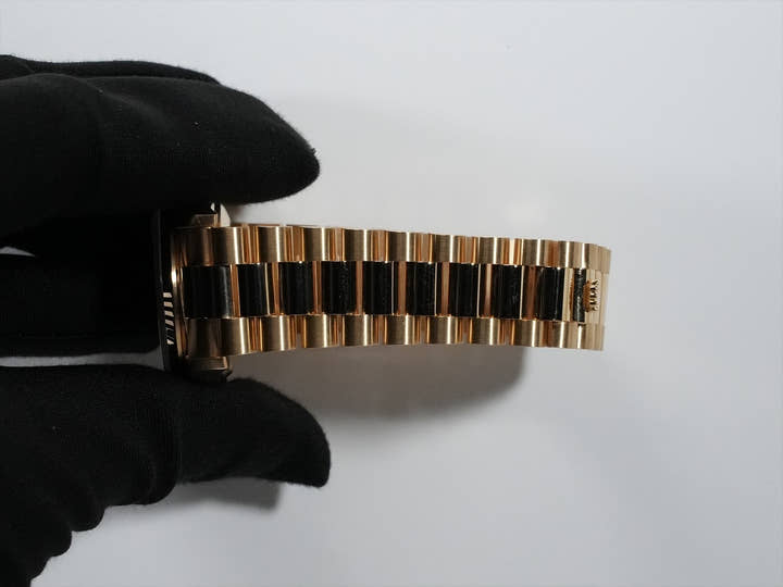 ロレックス デイデイト36 Ref.18238G イエローゴールド オニキスx10Pダイヤ文字盤