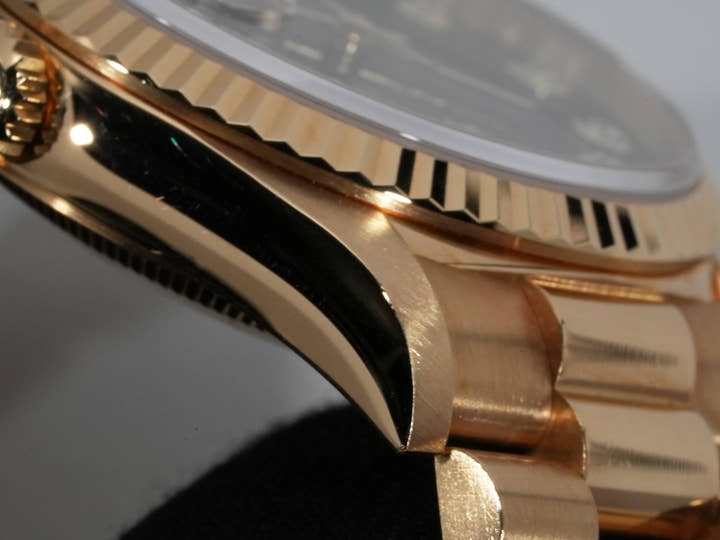 ロレックス デイデイト36 Ref.18238G イエローゴールド オニキスx10Pダイヤ文字盤