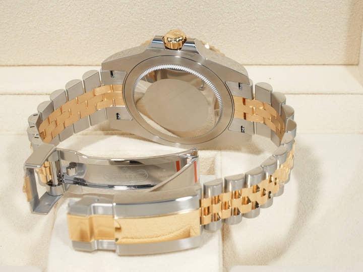 Rolex GMT-Master II Ref. 126713GRNR Stainless Steel/Yellow Gold Black Dial Jubilee Bracelet