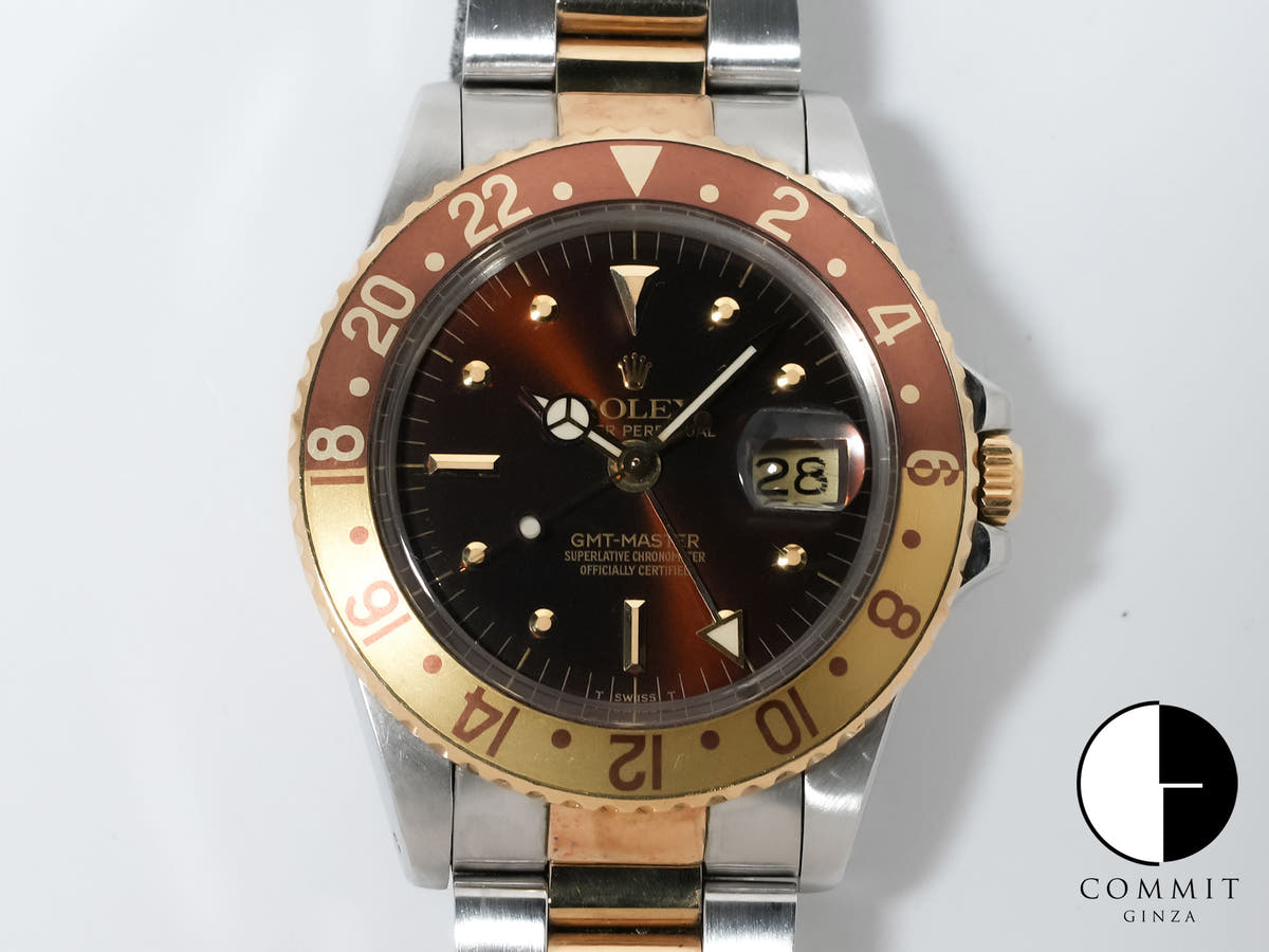 ロレックス GMTマスター Ref.1675/3 ステンレススチール/イエローゴールド ブラウン文字盤 オイスターブレスレット