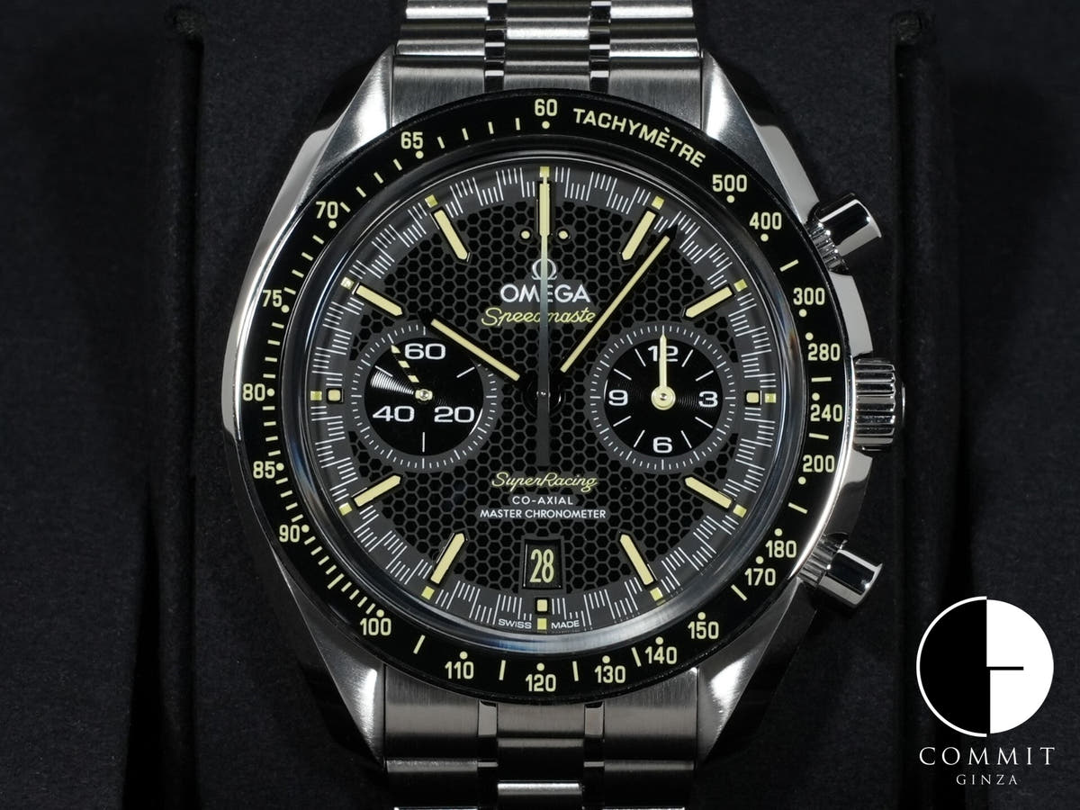 オメガ スピードマスター スーパーレーシング 44.25mm Ref.329.30.44.51.01.003 SS ブラック文字盤 未使用 jc6ghg6b