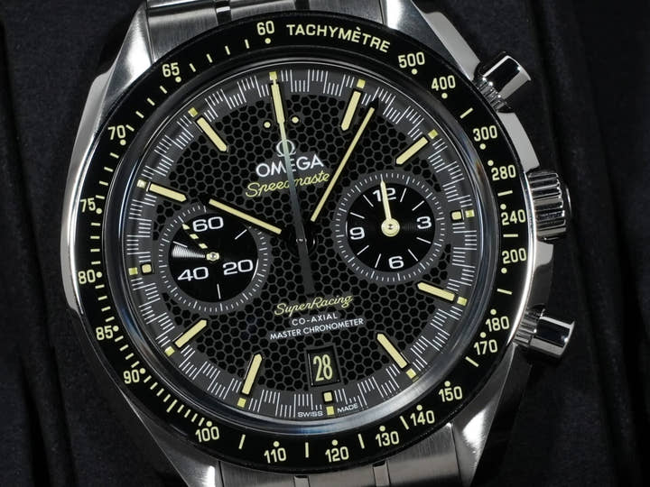 オメガ スピードマスター スーパーレーシング 44.25mm Ref.329.30.44.51.01.003 SS ブラック文字盤 未使用 jc6ghg6b