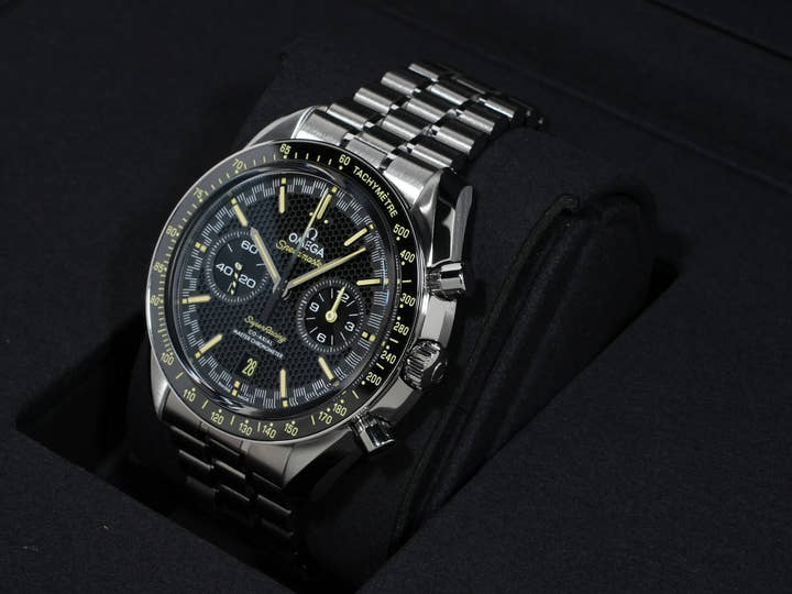 オメガ スピードマスター スーパーレーシング 44.25mm Ref.329.30.44.51.01.003 SS ブラック文字盤 未使用 jc6ghg6b
