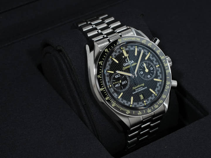 オメガ スピードマスター スーパーレーシング 44.25mm Ref.329.30.44.51.01.003 SS ブラック文字盤 未使用 jc6ghg6b