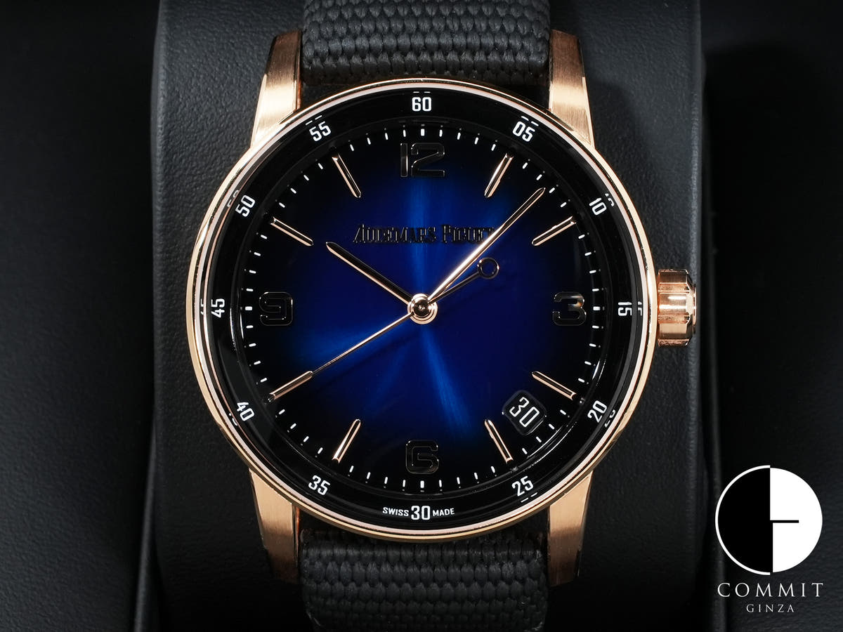 オーデマピゲ CODE 11.59 バイ オーデマ ピゲ Ref.15210OR.OO.A028CR.01 ピンクゴールド スモークブルーラッカー文字盤