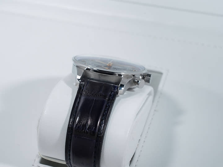 IWC ポルトギーゼ クロノグラフ ラトラパンテ ブティック ミラノ Ref.IW371222 SS ブルー文字盤 中古 757advm9