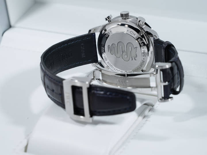 IWC ポルトギーゼ クロノグラフ ラトラパンテ ブティック ミラノ Ref.IW371222 SS ブルー文字盤 中古 757advm9