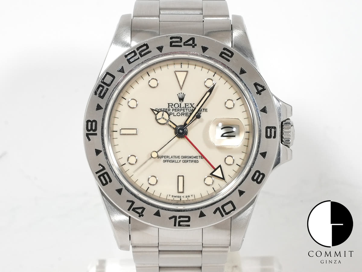 ロレックス エクスプローラーII Ref.16550 ステンレススチール アイボリー文字盤