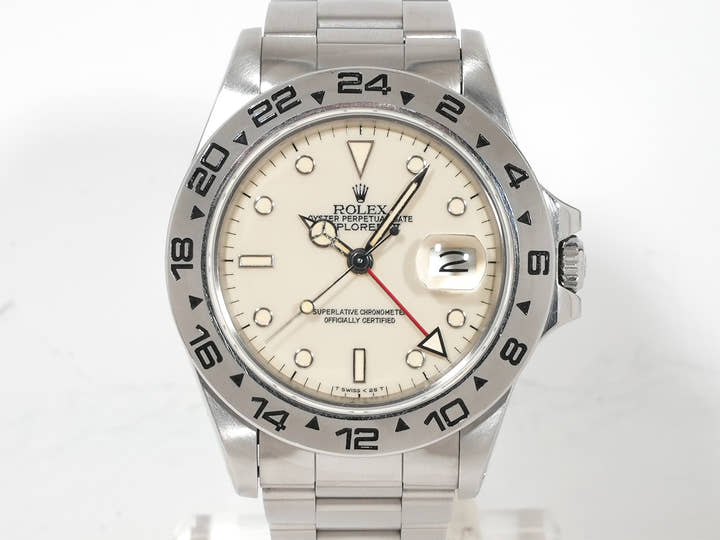 ロレックス エクスプローラーII Ref.16550 ステンレススチール アイボリー文字盤