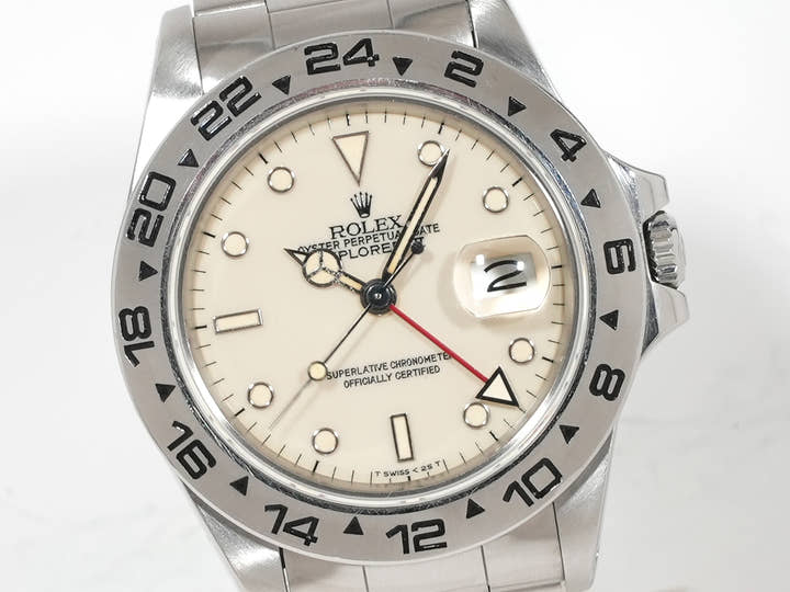 ロレックス エクスプローラーII Ref.16550 ステンレススチール アイボリー文字盤