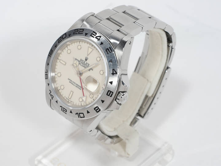 ロレックス エクスプローラーII Ref.16550 ステンレススチール アイボリー文字盤