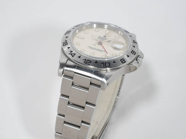ロレックス エクスプローラーII Ref.16550 ステンレススチール アイボリー文字盤