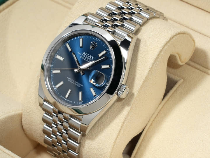 Rolex Datejust 41 Ref. 126300 Stainless Steel Azurro Blue Dial