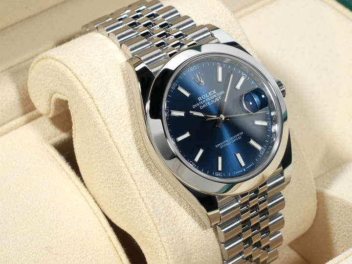 Rolex Datejust 41 Ref. 126300 Stainless Steel Azurro Blue Dial
