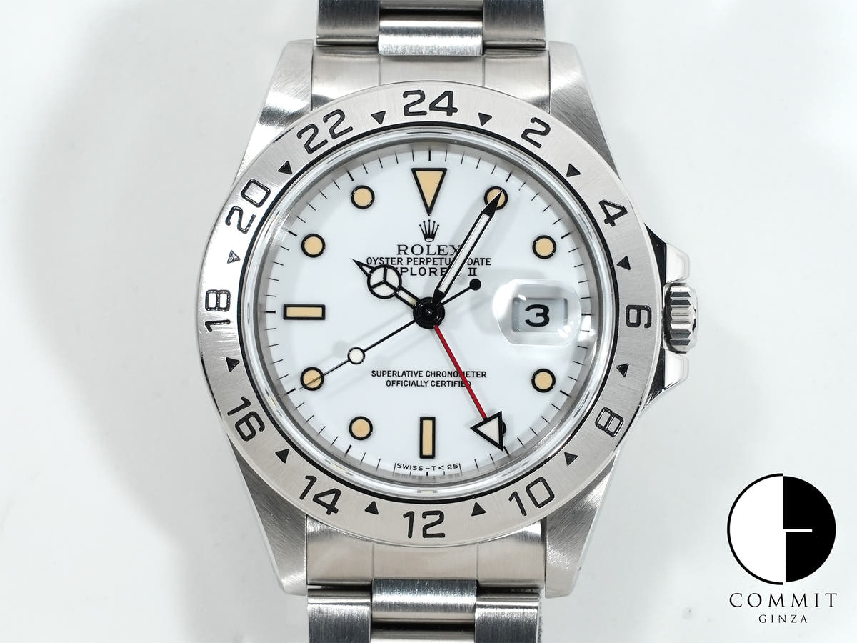 ロレックス エクスプローラーII Ref.16570 ステンレススチール ホワイト文字盤