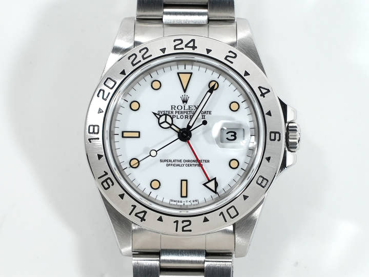 ロレックス エクスプローラーII Ref.16570 ステンレススチール ホワイト文字盤