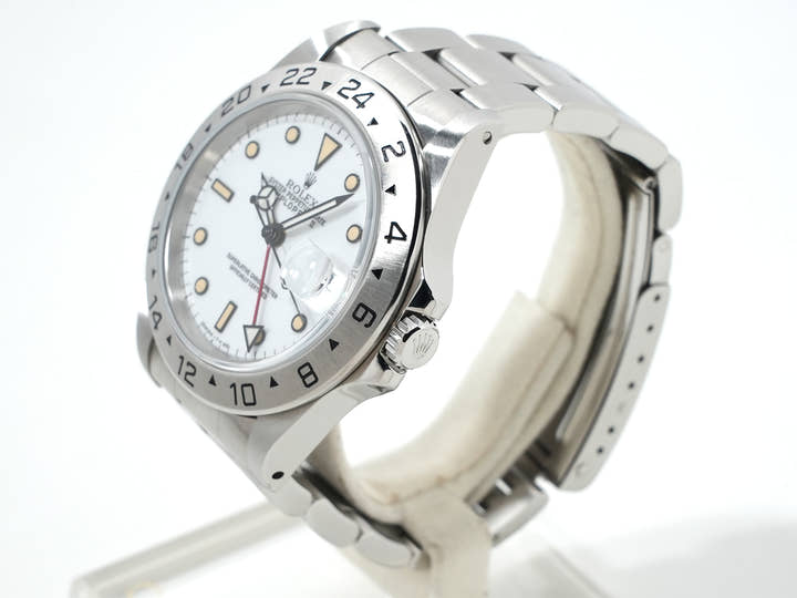ロレックス エクスプローラーII Ref.16570 ステンレススチール ホワイト文字盤