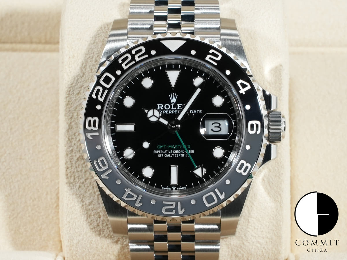 ロレックス GMTマスターII Ref.126710GRNR ステンレススチール ブラック文字盤 ジュビリーブレスレット