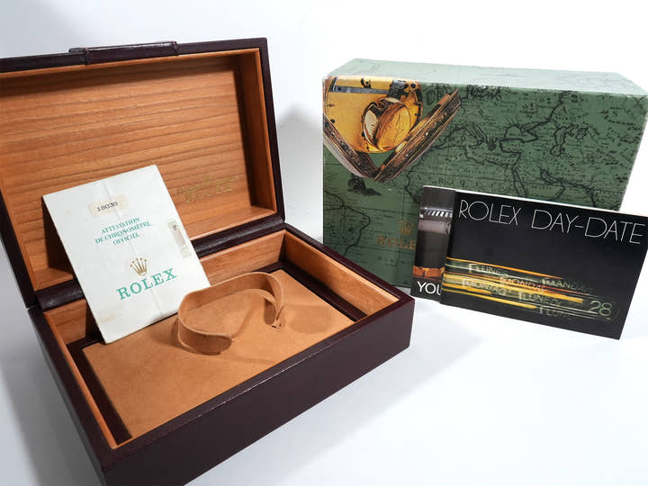 ロレックス デイデイト36 Ref.18038A イエローゴールド ブルー文字盤