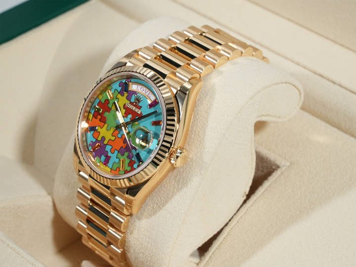 ロレックス デイデイト36 Ref.128238 イエローゴールド パズル文字盤