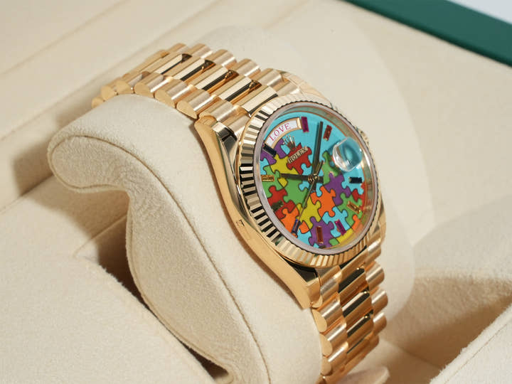 ロレックス デイデイト36 Ref.128238 イエローゴールド パズル文字盤