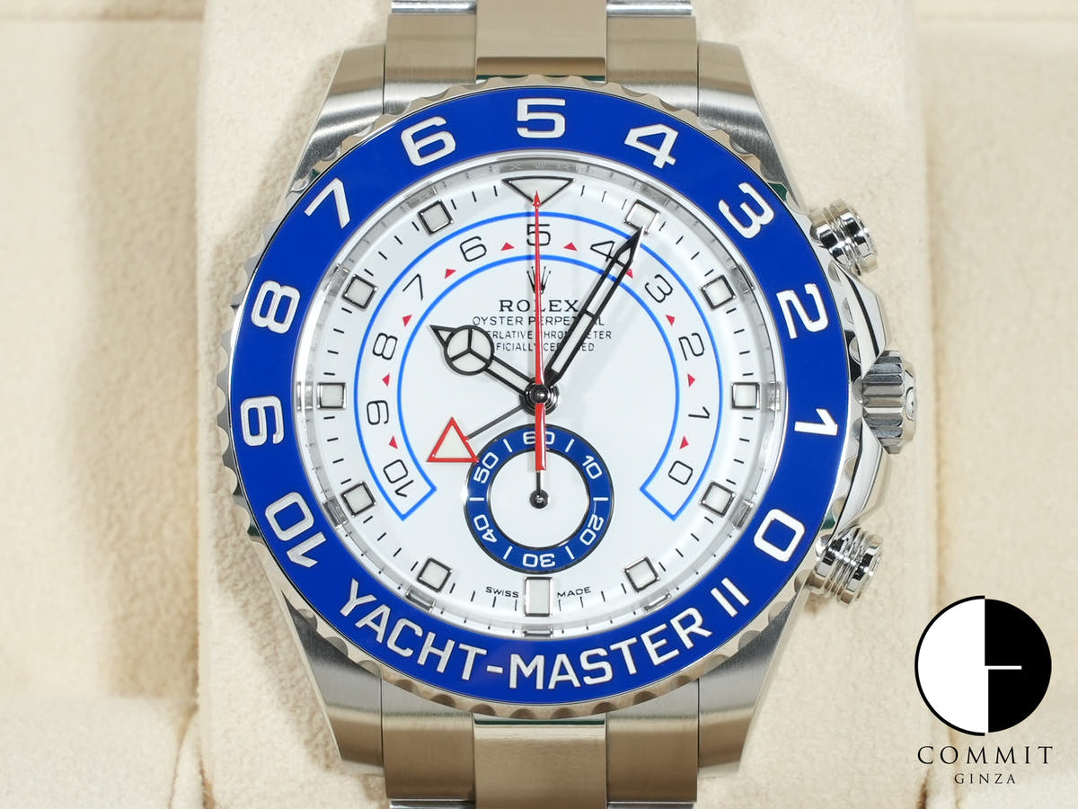 ロレックス ヨットマスターII Ref.116680 ステンレススチール ホワイト文字盤