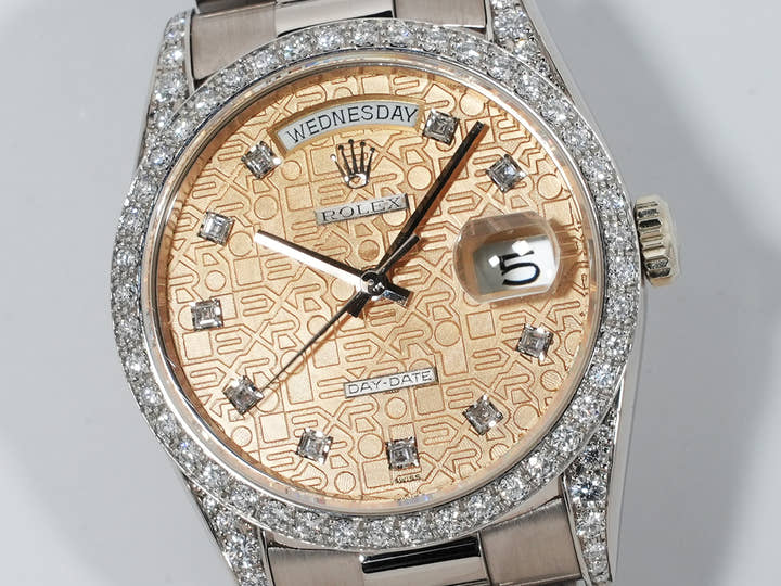 ロレックス デイデイト36 Ref.18389G ホワイトゴールド シャンパンコンピューター文字盤