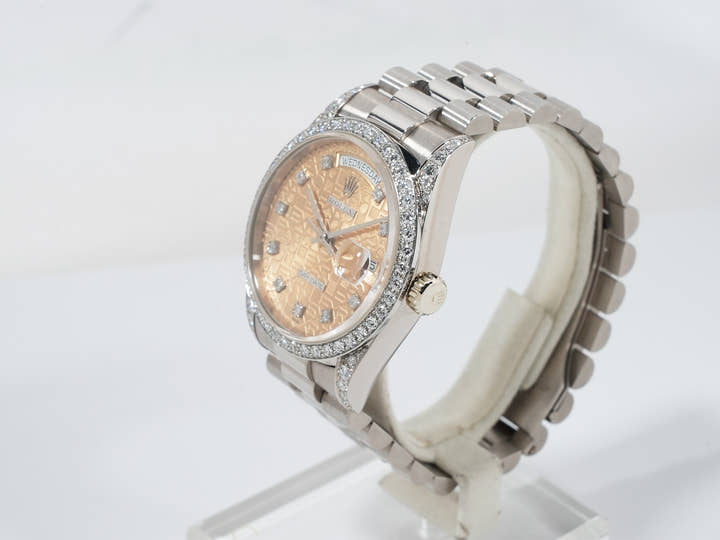 ロレックス デイデイト36 Ref.18389G ホワイトゴールド シャンパンコンピューター文字盤