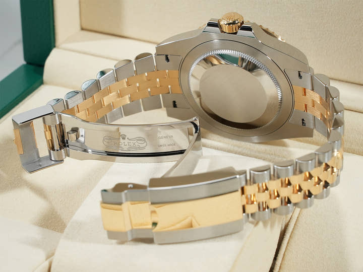 Rolex GMT-Master II Ref. 126713GRNR Stainless Steel/Yellow Gold Black Dial Jubilee Bracelet