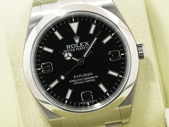 ロレックス エクスプローラーI Ref.214270 ステンレススチール ブラック文字盤