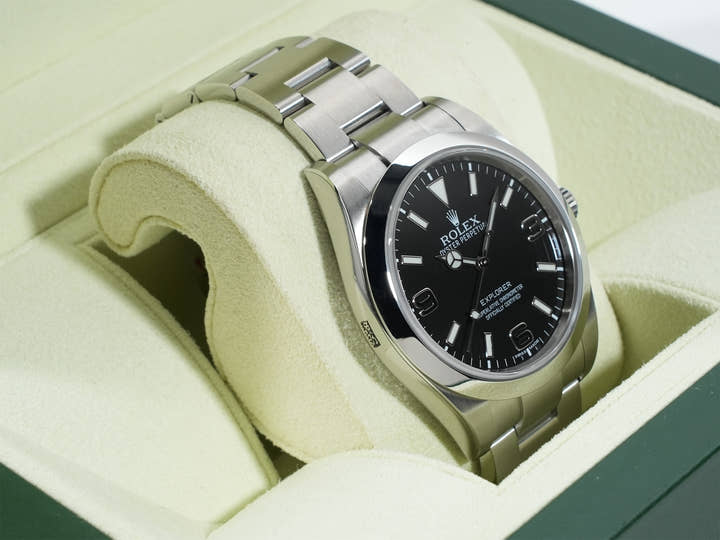 ロレックス エクスプローラーI Ref.214270 ステンレススチール ブラック文字盤