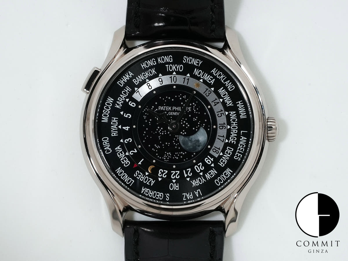 パテックフィリップ コンプリケーション ワールドタイム ムーンフェイズ Ref.5575G-001 ホワイトゴールド ブラック文字盤
