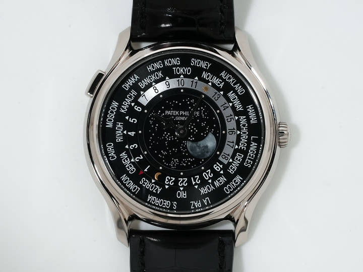 パテックフィリップ コンプリケーション ワールドタイム ムーンフェイズ Ref.5575G-001 ホワイトゴールド ブラック文字盤
