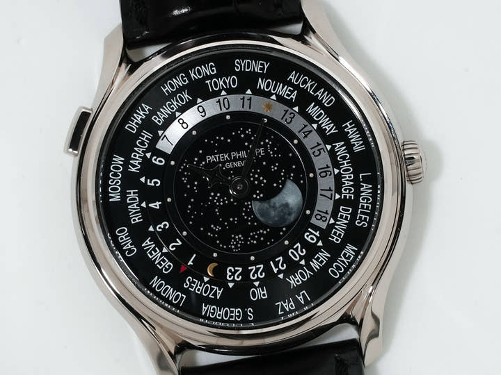 パテックフィリップ コンプリケーション ワールドタイム ムーンフェイズ Ref.5575G-001 ホワイトゴールド ブラック文字盤