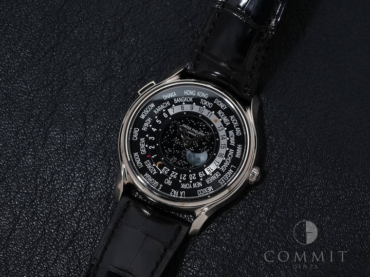 パテックフィリップ コンプリケーション ワールドタイム ムーンフェイズ Ref.5575G-001 ホワイトゴールド ブラック文字盤