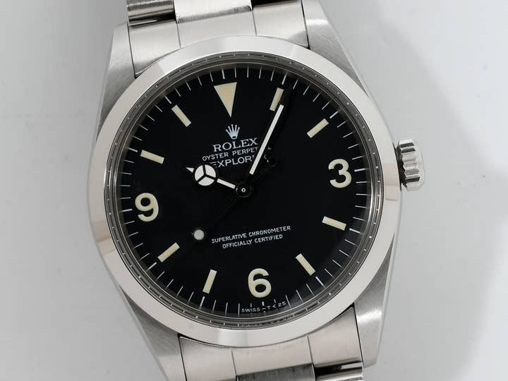 ロレックス エクスプローラーI Ref.1016 ステンレススチール ブラック文字盤 中古 98ck8et8