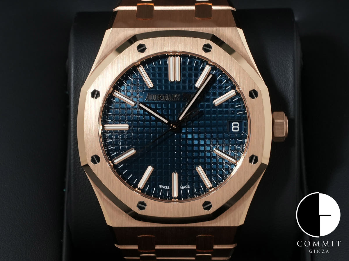 オーデマピゲ ロイヤルオーク Ref.15510OR.OO.D315CR.02 ピンクゴールド ブルー文字盤