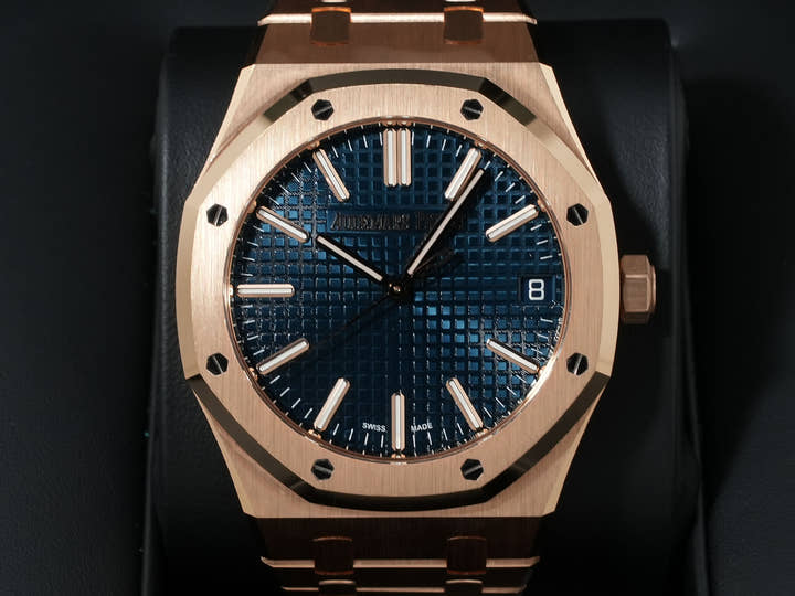 オーデマピゲ ロイヤルオーク Ref.15510OR.OO.D315CR.02 ピンクゴールド ブルー文字盤