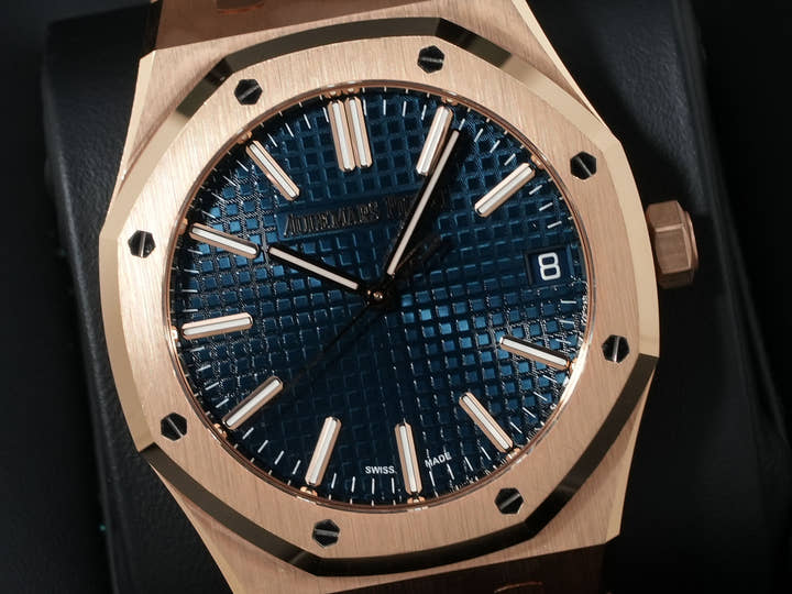 オーデマピゲ ロイヤルオーク Ref.15510OR.OO.D315CR.02 ピンクゴールド ブルー文字盤