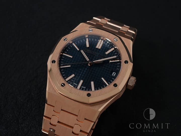 オーデマピゲ ロイヤルオーク Ref.15510OR.OO.D315CR.02 ピンクゴールド ブルー文字盤