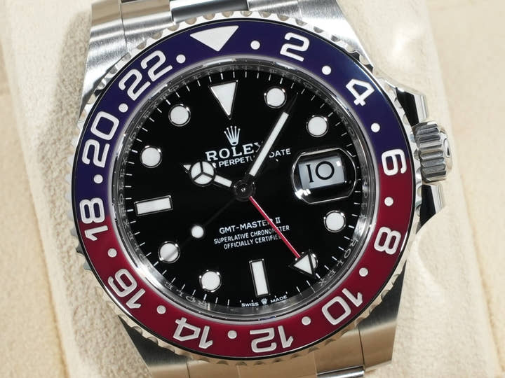 ロレックス GMTマスターII Ref.126710BLRO ステンレススチール ブラック文字盤 オイスターブレスレット