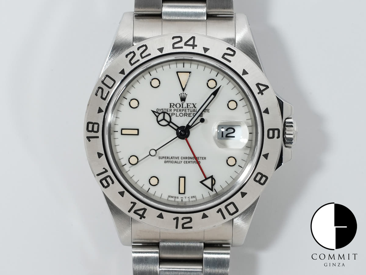 ロレックス エクスプローラーII Ref.16570 ステンレススチール ホワイト文字盤