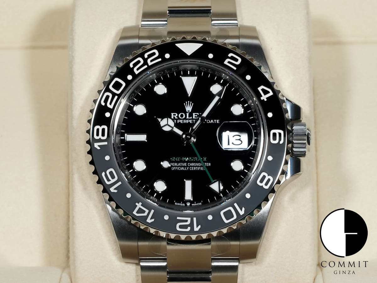 Rolex GMT-Master II Ref. 126710GRNR Stainless Steel Black Dial Oyster Bracelet