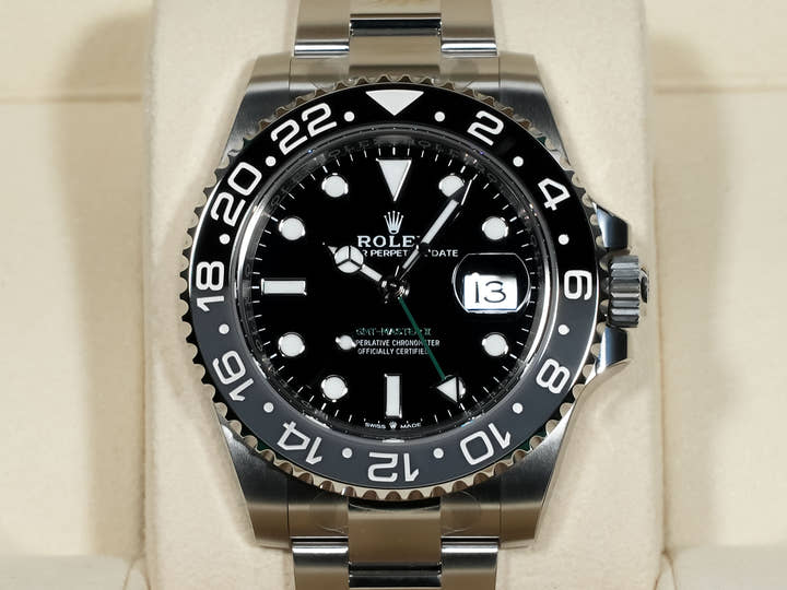Rolex GMT-Master II Ref. 126710GRNR Stainless Steel Black Dial Oyster Bracelet