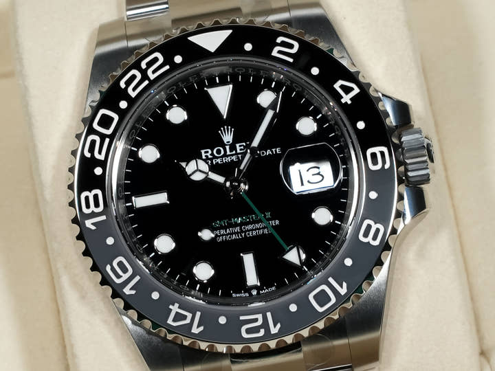 Rolex GMT-Master II Ref. 126710GRNR Stainless Steel Black Dial Oyster Bracelet