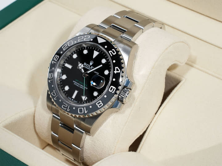 Rolex GMT-Master II Ref. 126710GRNR Stainless Steel Black Dial Oyster Bracelet