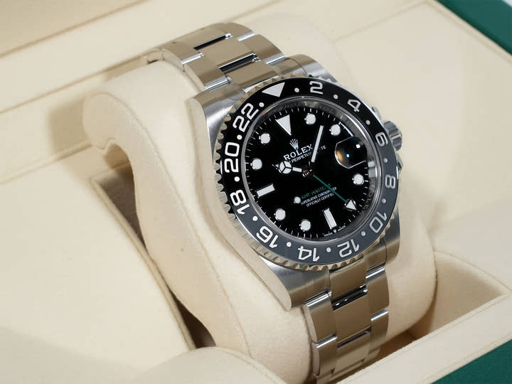 Rolex GMT-Master II Ref. 126710GRNR Stainless Steel Black Dial Oyster Bracelet