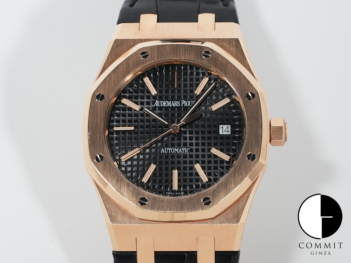 オーデマピゲ ロイヤルオーク Ref.15300OR.OO.D002CR.01 ピンクゴールド ブラック文字盤