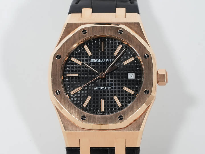 オーデマピゲ ロイヤルオーク Ref.15300OR.OO.D002CR.01 ピンクゴールド ブラック文字盤